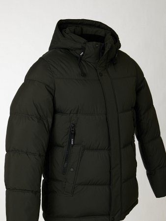 Пуховик мужской стёганый с капюшоном