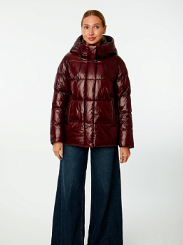 Пуховик женский стёганый с капюшоном