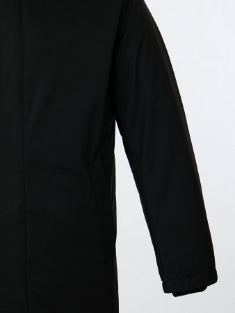 Пуховик удлинённый с капюшоном