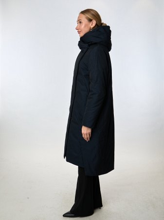 Длинный пуховик с капюшоном