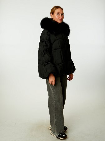 Пуховик стёганый с капюшоном