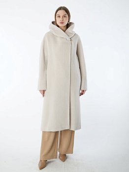 Премиальное пальто с капюшоном и поясом