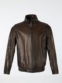 Стильный бомбер из натуральной кожи