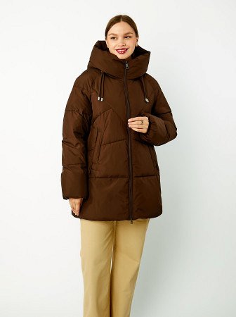 Пуховик женский стёганый с капюшоном