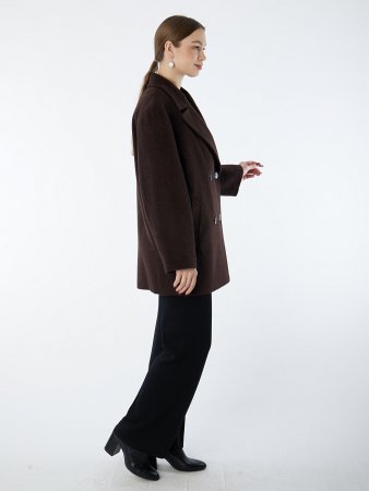 Укороченное пальто с английским воротником