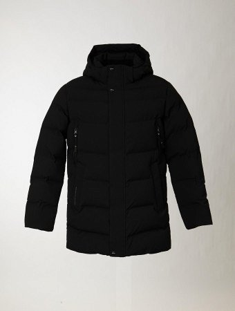 Пуховик мужской с капюшоном удлинённый