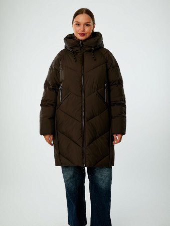 Пуховик стёганый с капюшоном
