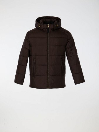 Пуховик стёганый с капюшоном