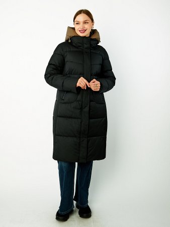 Пуховик женский стёганый с капюшоном