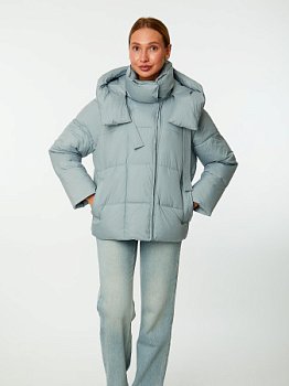 Пуховик женский стёганый с капюшоном