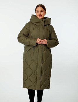 Пуховик женский удлинённый с капюшоном