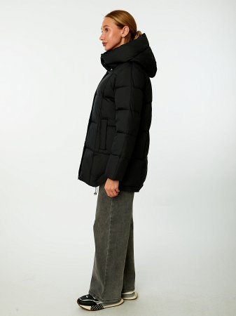 Пуховик женский стёганый с капюшоном