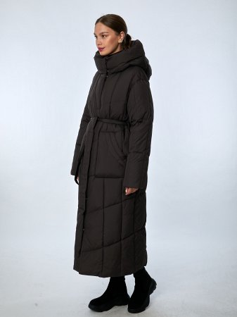 Пуховик женский с капюшоном удлинённый