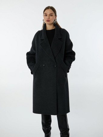 Пальто из натуральной шерсти без подклада