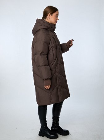 Пуховик женский с капюшоном