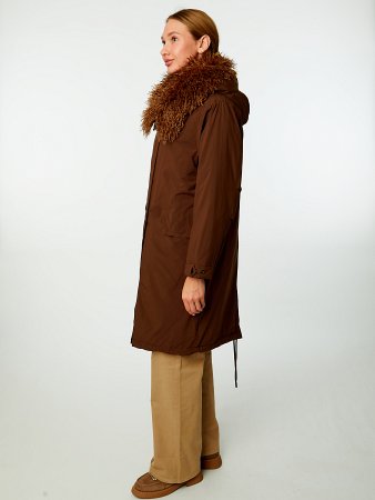 Пуховик-парка со съемным капюшоном