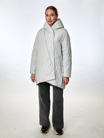 Укороченный пуховик с капюшоном