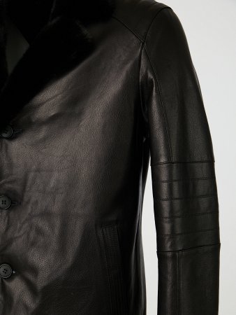 Куртка из нат.кожи на овчине с англ.воротником