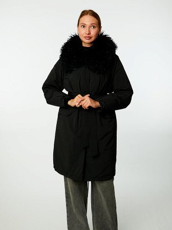 Пуховик-парка со съемным капюшоном