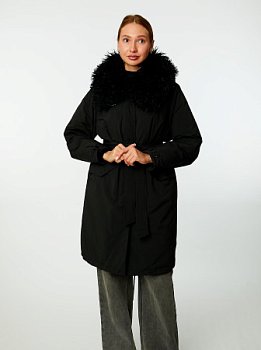 Пуховик-парка со съемным капюшоном