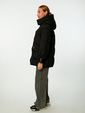 Пуховик женский стёганый с капюшоном