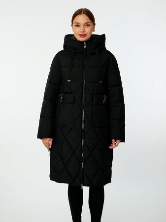 Пуховик женский стёганый с капюшоном