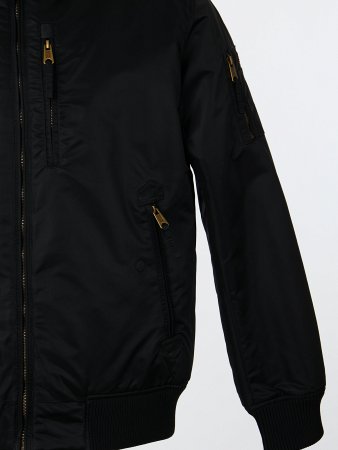 Пуховик укороченный с капюшоном