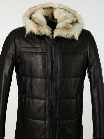 Удлиненная куртка с капюшоном