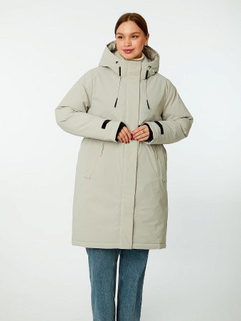 Пуховик женский удлинённый с капюшоном