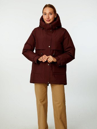 Пуховик женский удлинённый с капюшоном