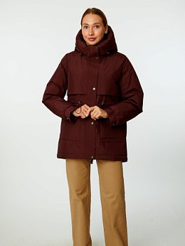 Пуховик женский удлинённый с капюшоном