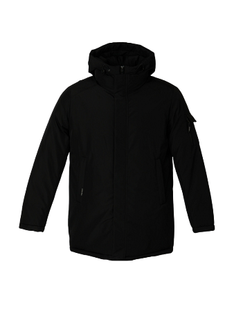 Пуховик мужской удлинённый с капюшоном