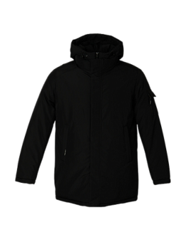 Пуховик мужской удлинённый с капюшоном