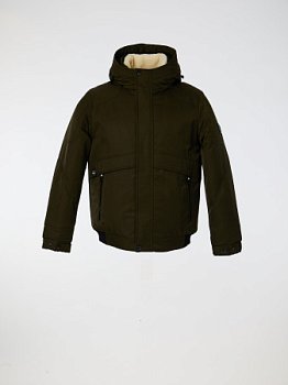 Пуховик-бомбер мужской с капюшоном