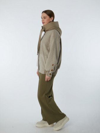 Драповая куртка с капюшоном