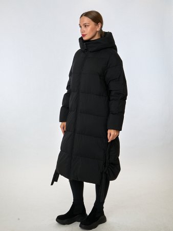 Пуховик женский стёганый с капюшоном