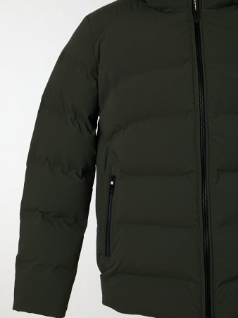 Пуховик мужской с капюшоном стёганый