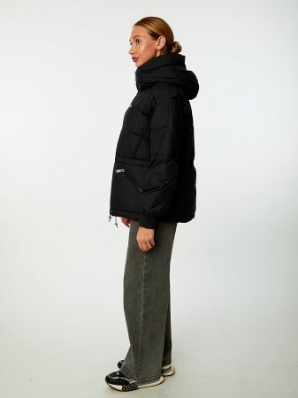 Пуховик женский стёганый с капюшоном