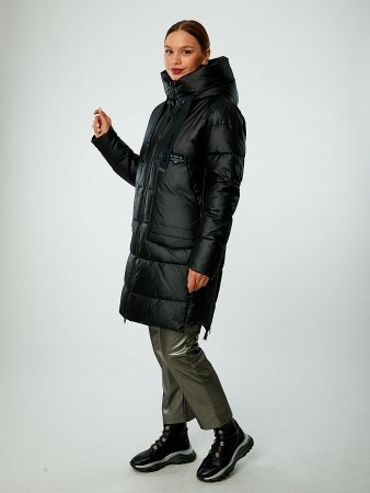 Пуховик женский стёганый с капюшоном