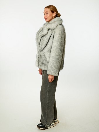 Укороченная шуба из экомеха