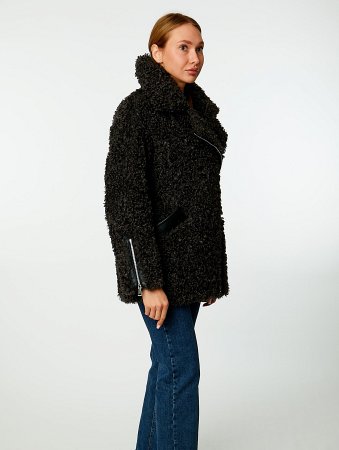 Укороченная шуба-косуха из экомеха