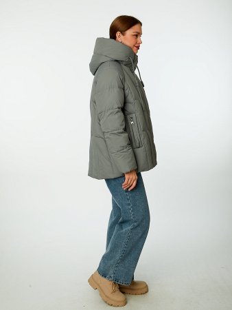 Пуховик женский стёганый с капюшоном