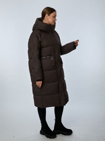 Пуховик женский с капюшоном стёганый