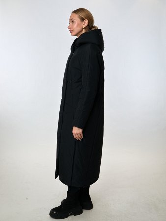 Длинный пуховик с капюшоном