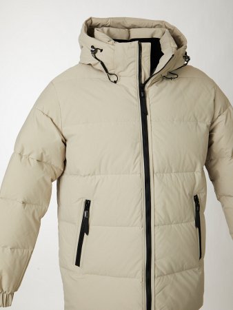 Пуховик мужской стёганый с капюшоном