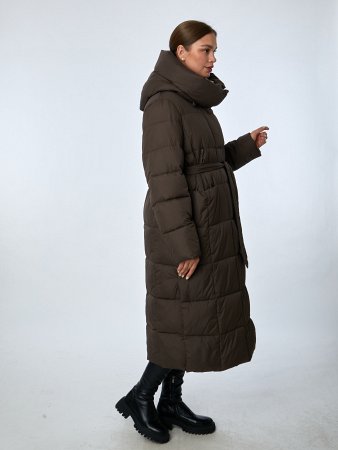 Пуховик женский с капюшоном удлинённый