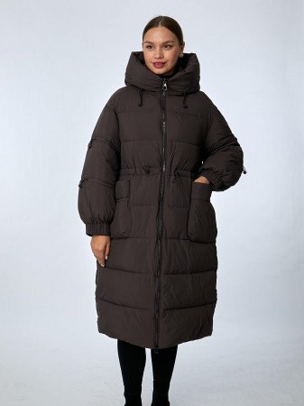 Пуховик женский удлинённый с капюшоном
