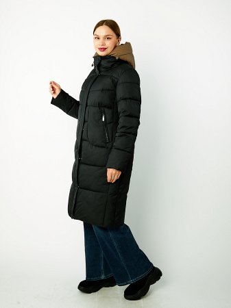 Пуховик женский стёганый с капюшоном