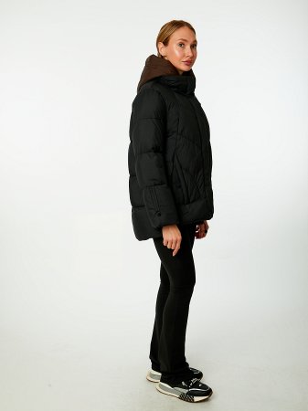 Пуховик женский стёганый с капюшоном