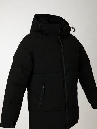 Пуховик мужской стёганый с капюшоном